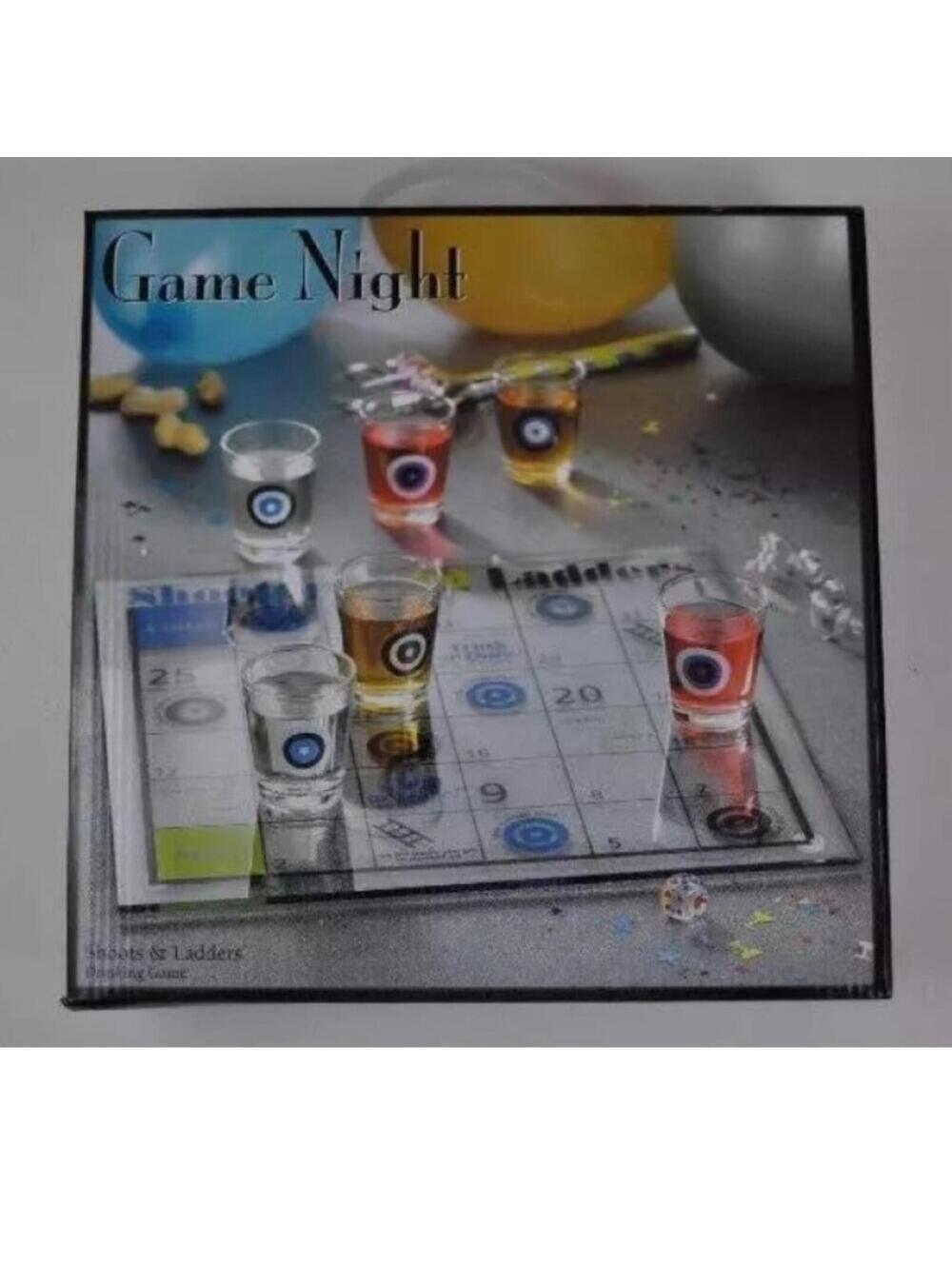 Adult 21+ Shoots & Ladders Drinking Game , 6 Shot Glasses Board Game Night